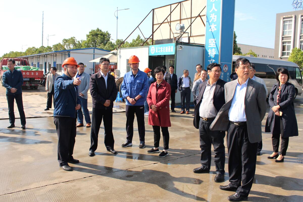 2019年10月15日，溧陽市人大常委會領導來公司視察新廠區建設